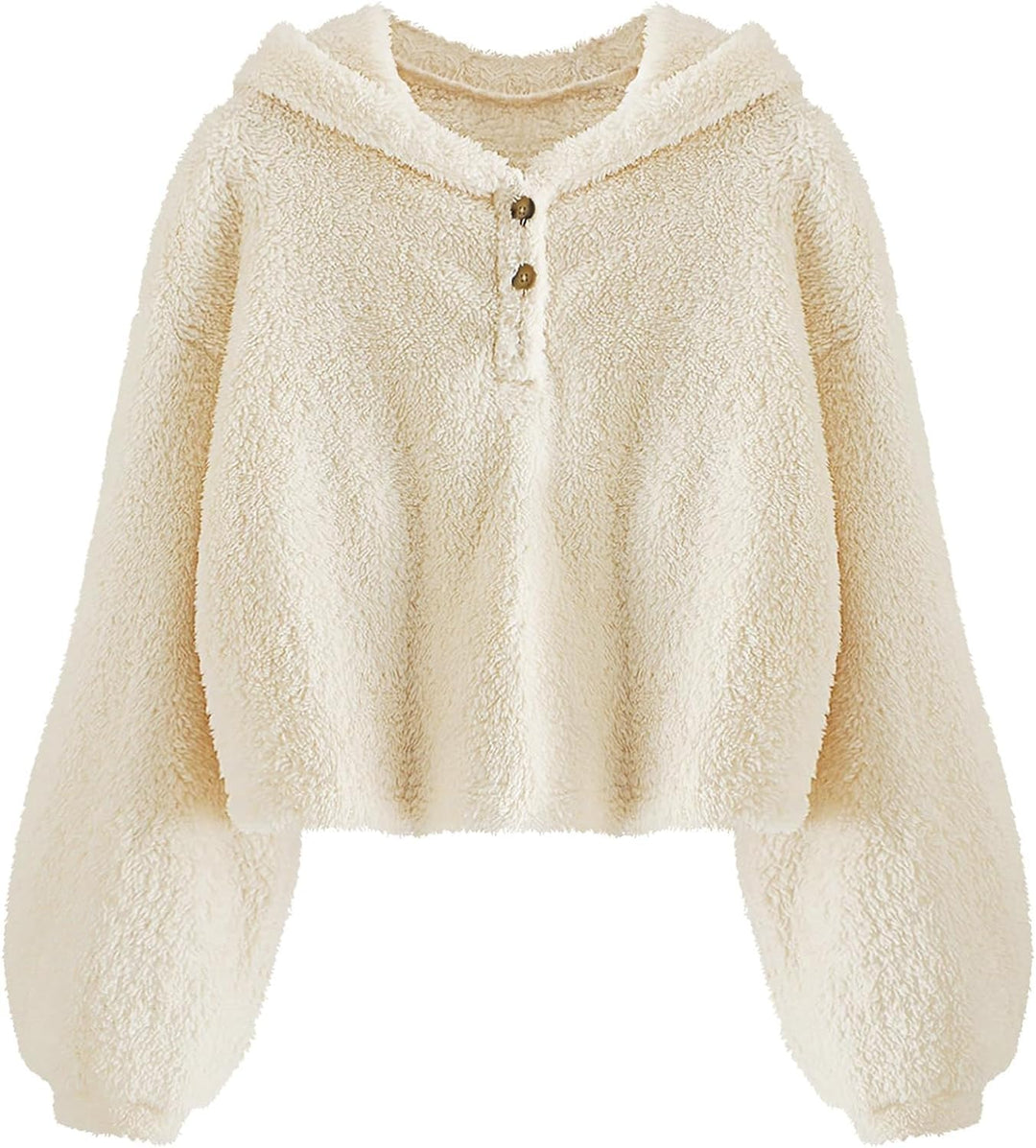 Imily Bela Kinder Mädchen Kapuzenpullover Fleece Hoodie Sherpa Sweatershirt Warm Teddy Pulli 7 Jahre