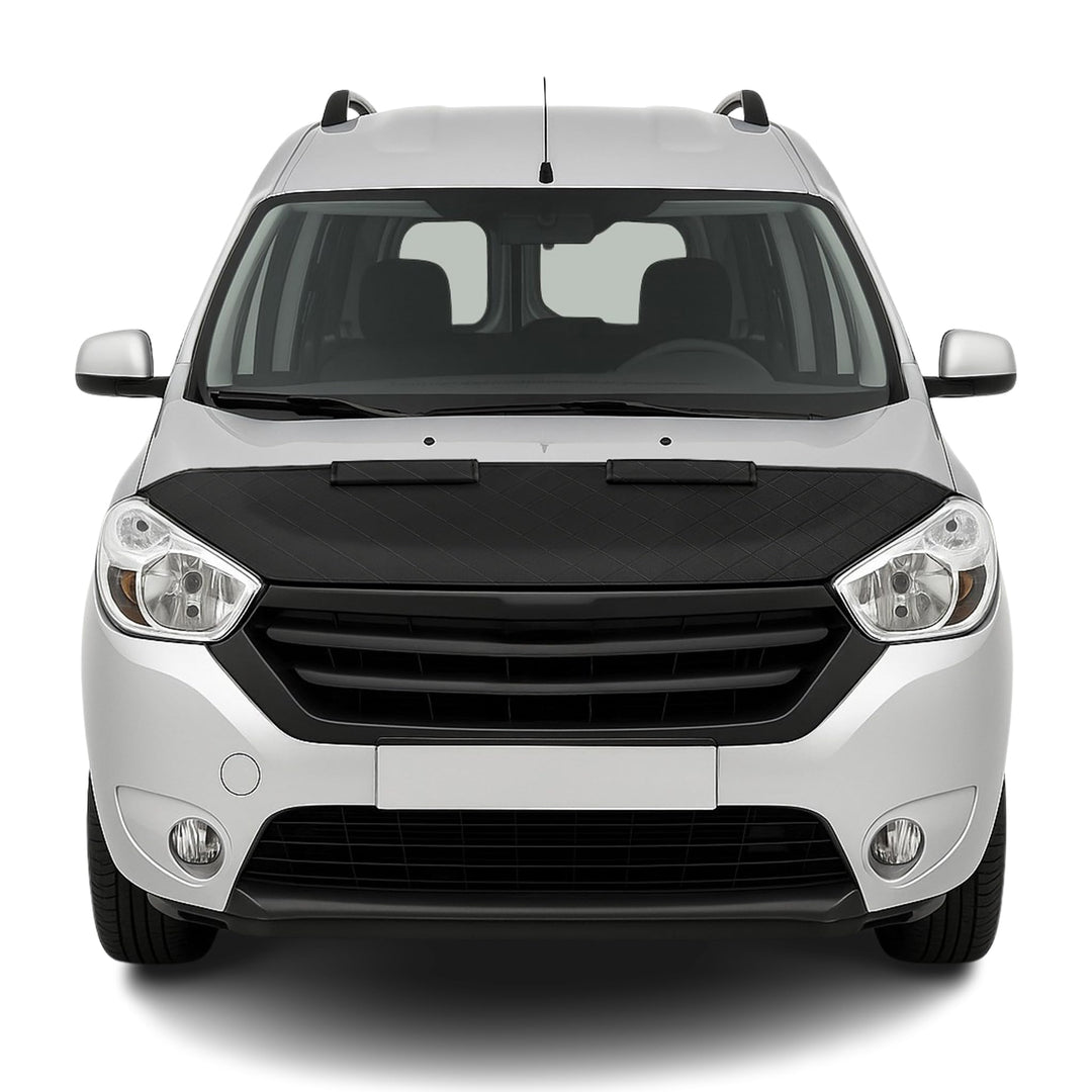 OMAC Schwarz Halb Haubenbra Steinschlagschutz Bonnet Bra kompatibel mit Dacia Dokker 2012-2021 Schwa