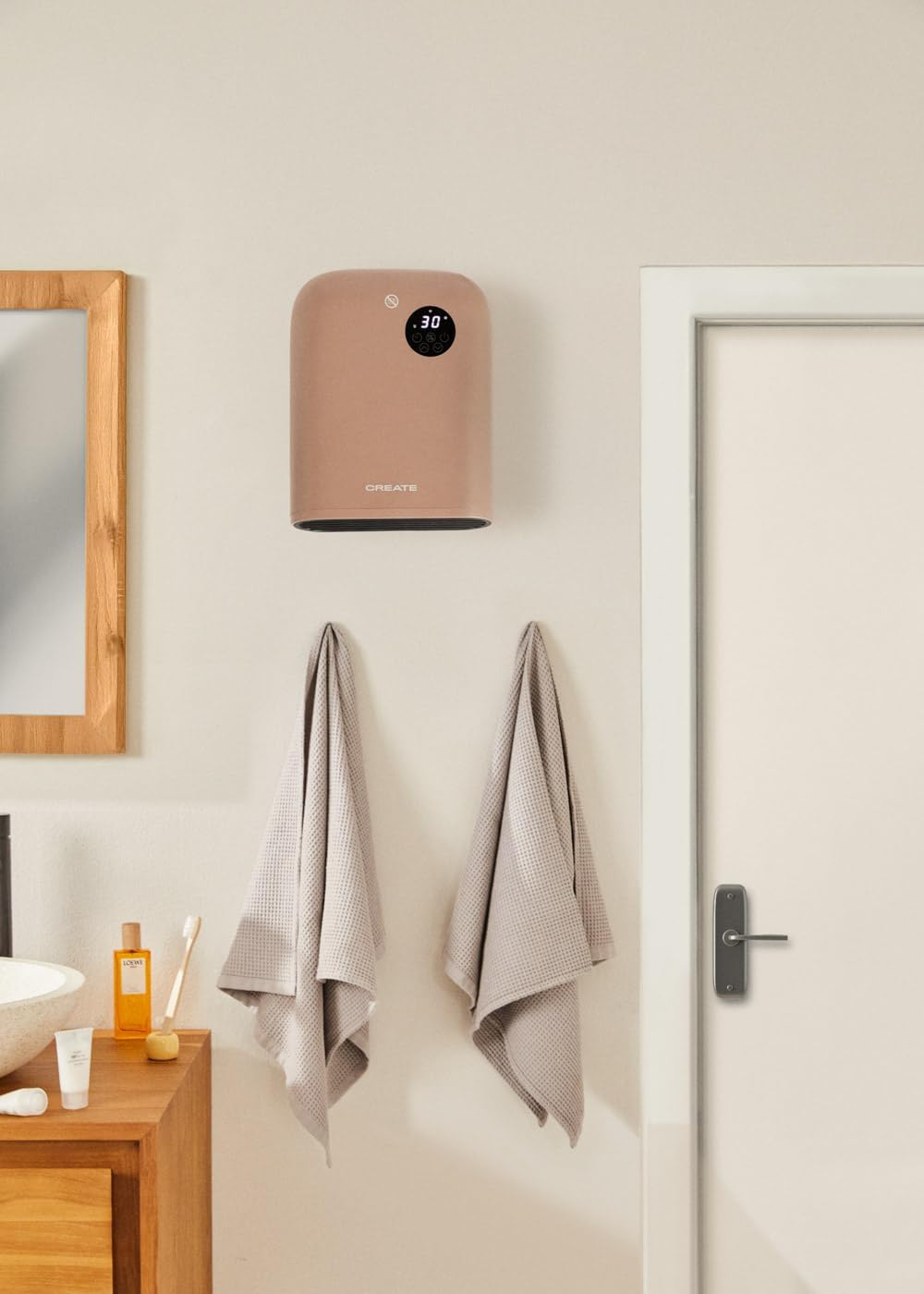 CREATE/WARM WALL/Wand- oder Bodenheizung mit WLAN Mokka/App-Steuerung, bis zu 20m², Öffnungsfenstere