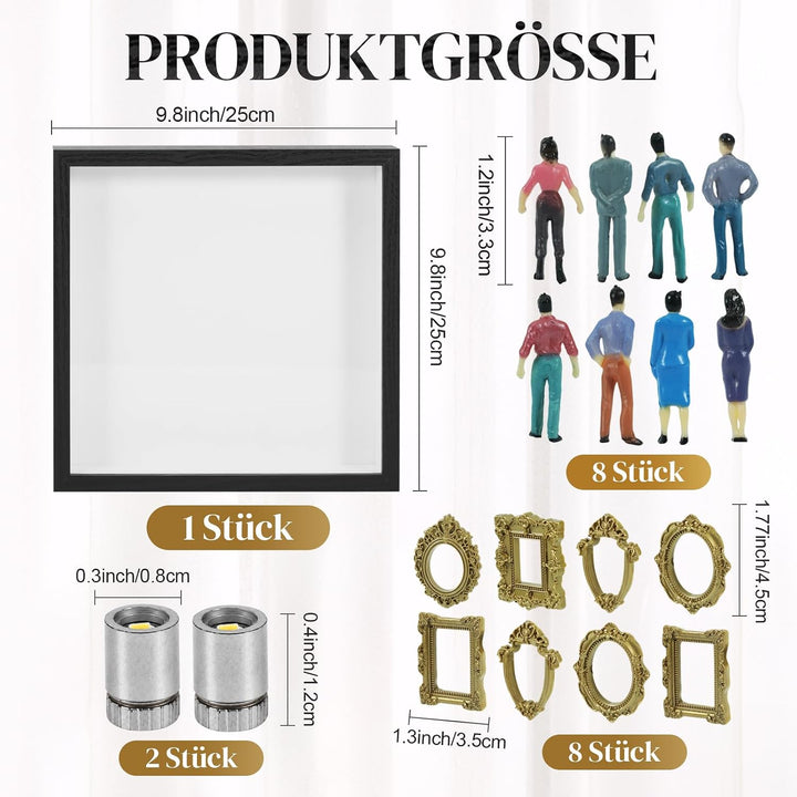 DIY Mini Museums Silhouettenbox, Bilderrahmen mit LED‑Licht