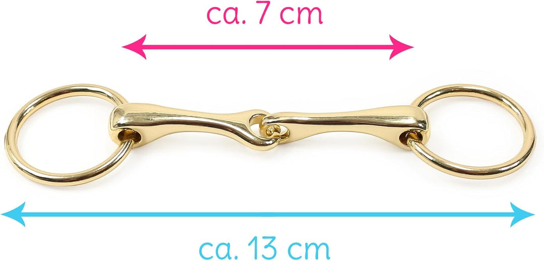 Hobby Horse Gebiss kaufen: 3er-Set einfach gebrochene Wassertrensen (GOLD), GOLD