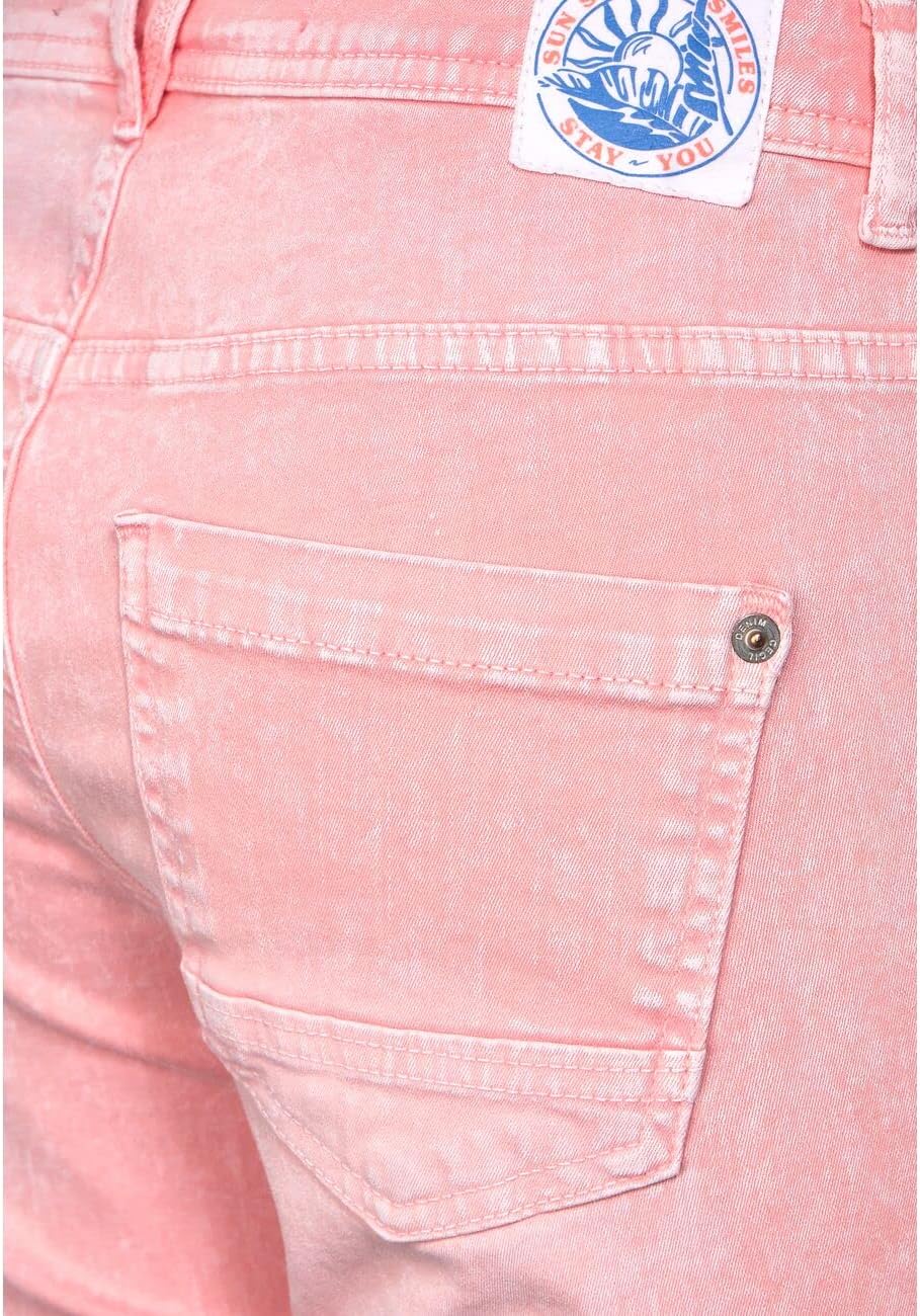 Cecil Damen Loose Fit Hose in 7/8 34W / 26L Soft Neon Pink, 34W / 26L Soft Neon Pink
