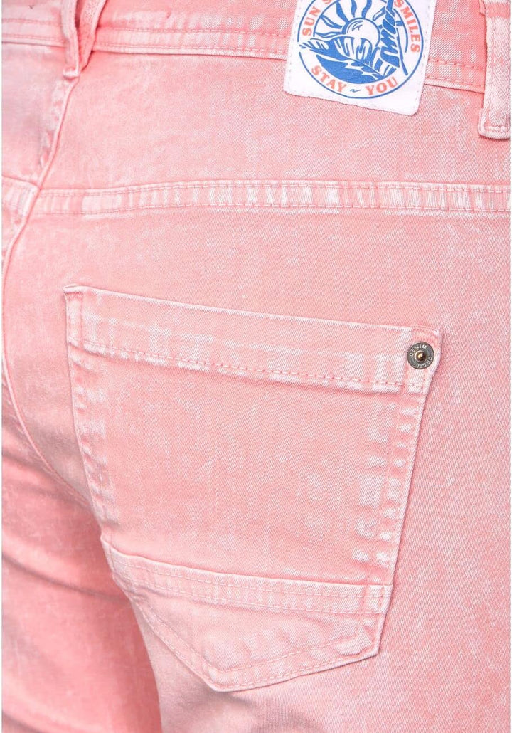 Cecil Damen Loose Fit Hose in 7/8 34W / 26L Soft Neon Pink, 34W / 26L Soft Neon Pink