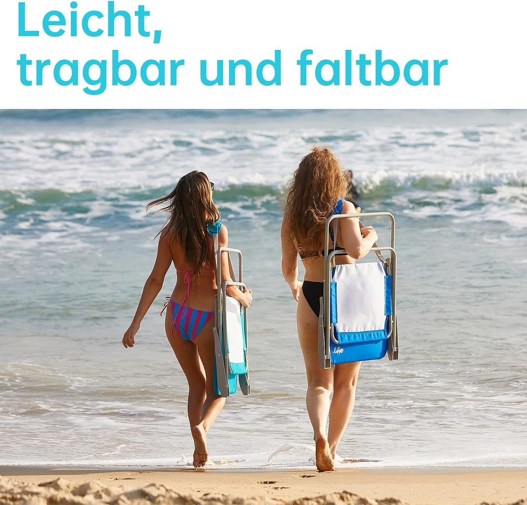#WEJOY Klappstuhl Leicht Tragbar Campingstuhl Faltbar Stark Stabil Langlebig für Garten Balkon und F