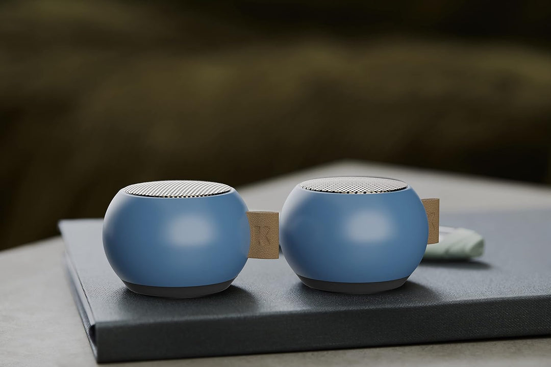 KREAFUNK aGO Mini, Bluetooth Lautsprecher, Speaker, TWS Kopplung für Stereo Sound, Voice Assistent,