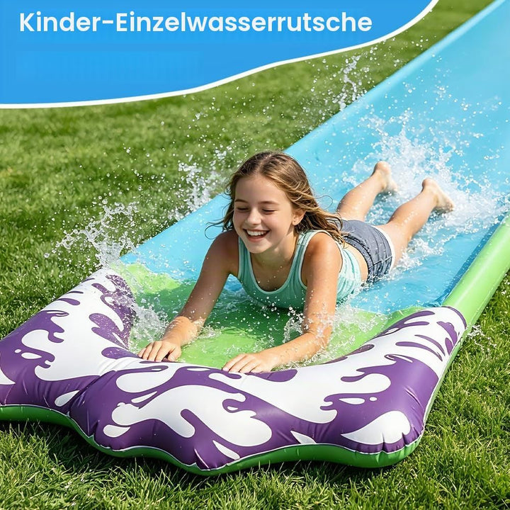 15.8 ft/480 Wasserrutsche Garten für Kinder, Wasserrutschmatte mit 2 Bodyboards, Rasenwasserrutschen