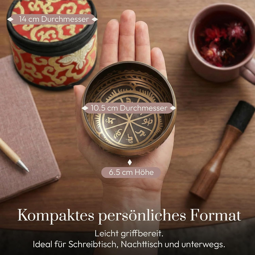 Tibetisches Klangschalen-Set – einfach zu spielen – Dual-End-Klöppel – Für ganzheitliche Heilung, St