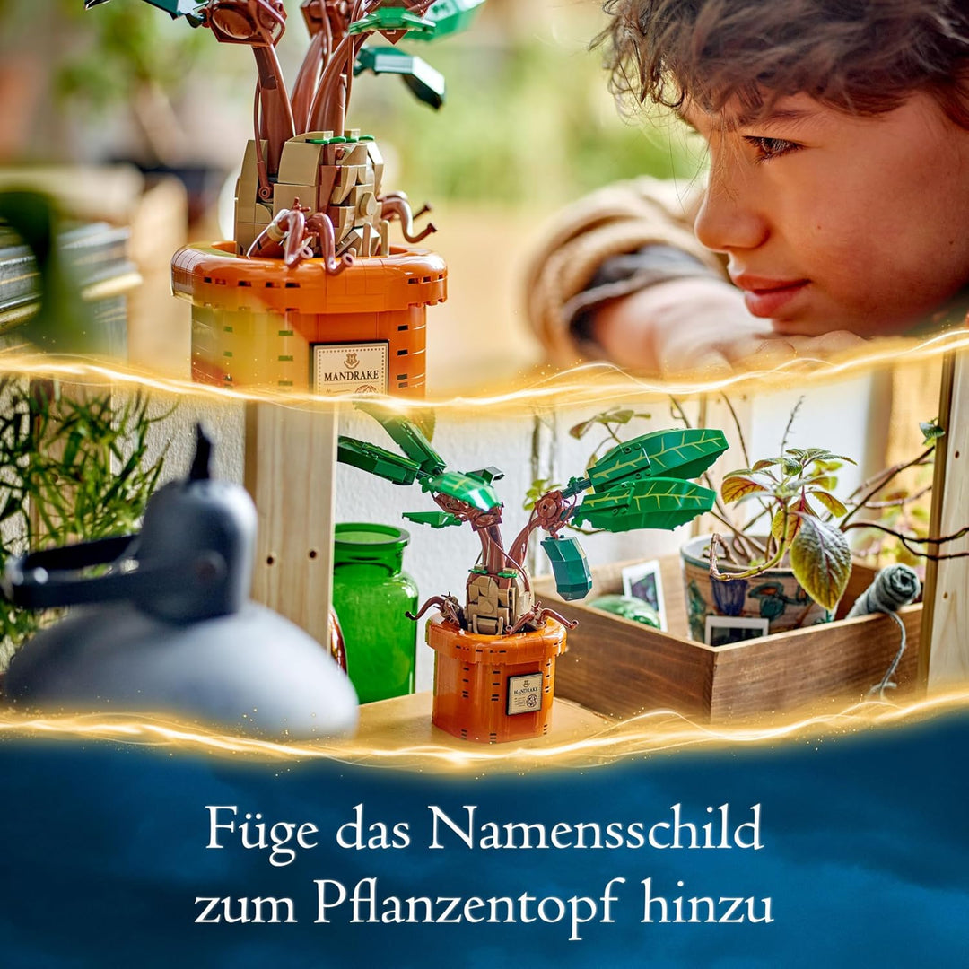 LEGO Harry Potter Zaubertrankpflanze: Alraune, Pflanzen-Spielzeug mit Topf, magisches Geschenk für M
