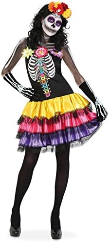 Kostüm Catrina Gr. 34 - 40 Totenkult Katrina La Mexiko Halloween Fasching Karneval 34, 34