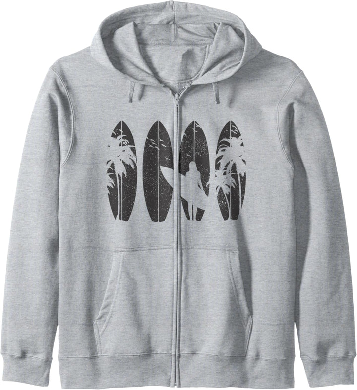 Surfer Vintage Surf Surfboard Surfen Wellenreiten Geschenk Kapuzenjacke