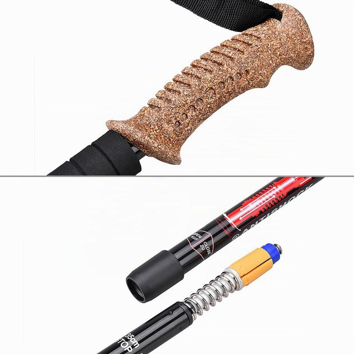 MidGard Nordic Walking Stock Teleskop Antischock Wanderstöcke aus Aluminiumlegierung mit Korkgriff &amp;