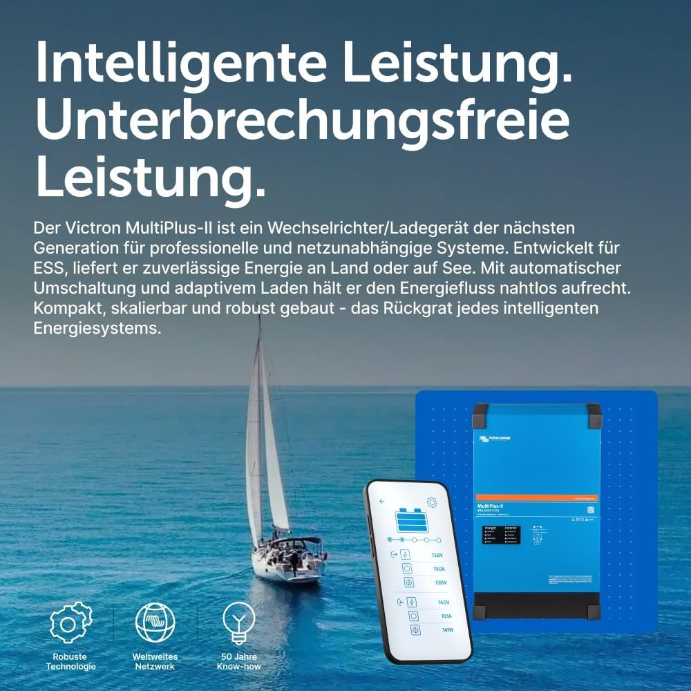 Victron Energy MultiPlus-II Reiner Sinus Wechselrichter 70 Amp Batterie Ladegerät, Spannungswandler,