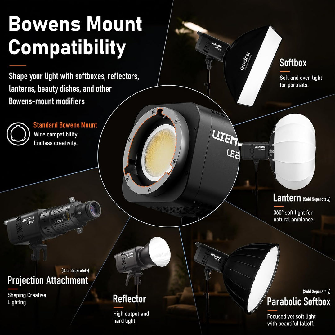 Godox 2-Pack LE200D Videolight Kit Black Edition black 2-Pack LE200D, black 2-Pack LE200D