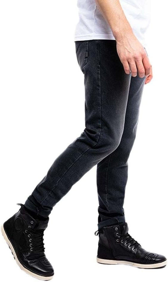 John Doe Taylor Monolayer XTM Motorrad Jeans Stretch Atmungsaktiv mit Protektoren 31W / 32L Schwarz,