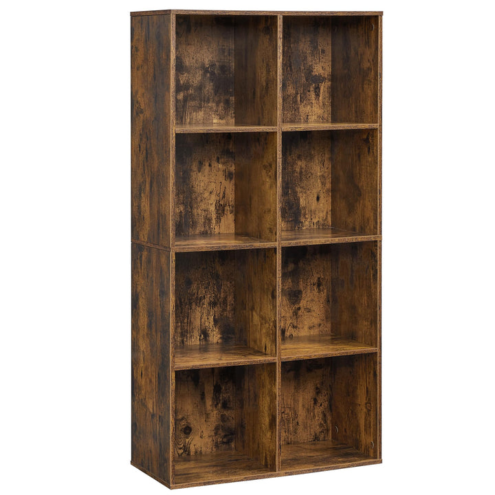 VASAGLE Bücherschrank, Bücherregal, mit 8 Fächern, Büroregal, Würfelregal, Standregal, für Wohnzimme