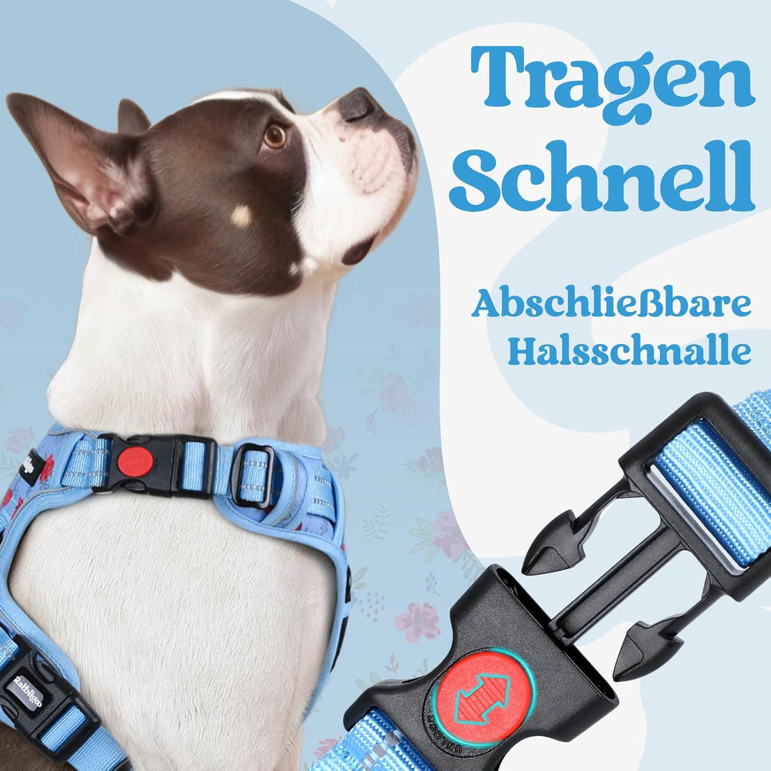 rabbitgoo Hundegeschirr Grosse Hunde, Verstellbare Geschirr Hund ohne Zug &amp; Würgen, Anti Zug hundege