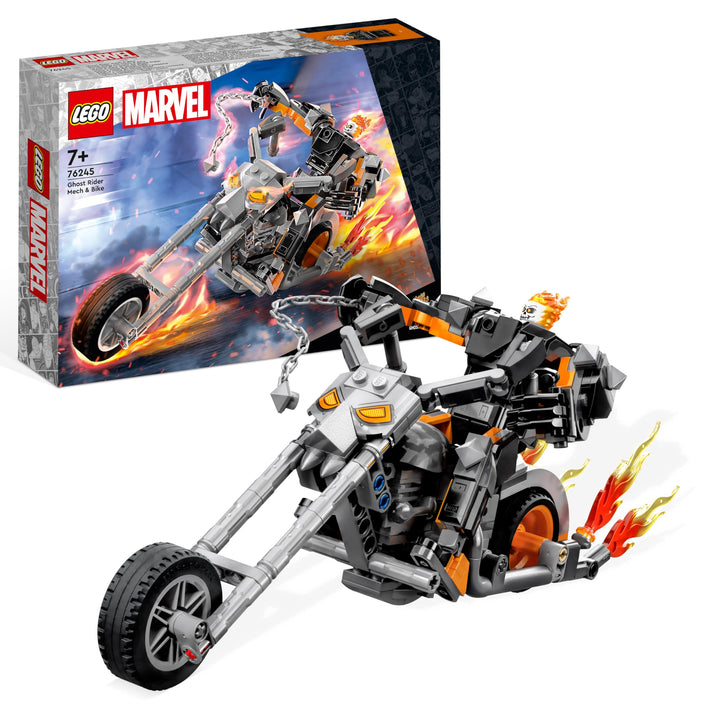LEGO 76245 Marvel Ghost Rider mit Mech &amp; Bike, Superhelden Motorrad Spielzeug zum Bauen mit Kette un