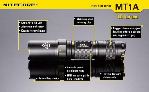 NiteCore Taschenlampe LED - Multitask Serie, NC-MT1A 180 Lumen