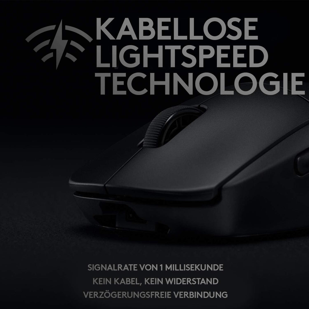 Logitech G PRO Wireless Gaming-Maus mit HERO 25K DPI Sensor, RGB-Beleuchtung, 4-8 programmierbare Ta