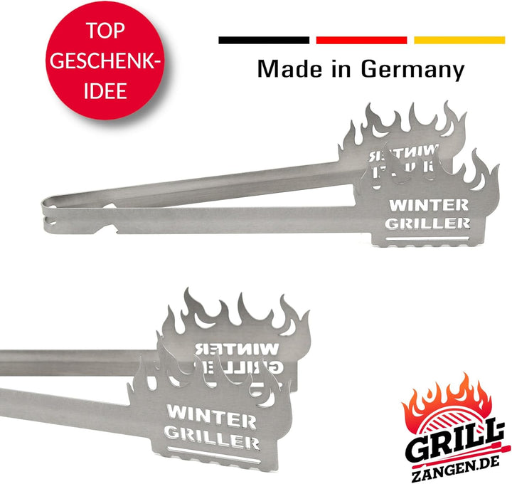 Grillzange Winter Griller, spülmaschinengeeignet, Geschenkidee, Männergeschenk, Wintergrillen, Grill