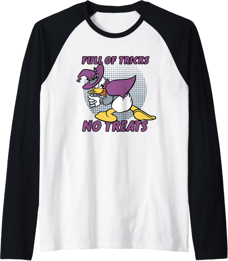 Disney Donald Duck Full of Tricks No Treats 80s Halloween Raglan