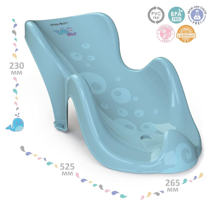BABYLON Aqua Mini Baby Badewannensitz, ab 0-6 Monate, Antirutsch, Blau blau 2, blau 2