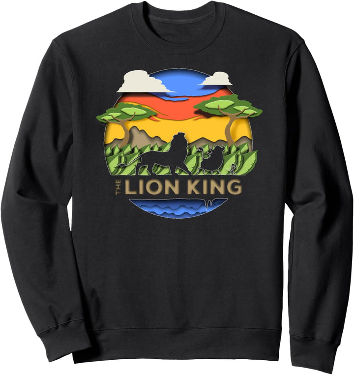 Disney The Lion King Group Shot Cut Out Silhouette Sweatshirt