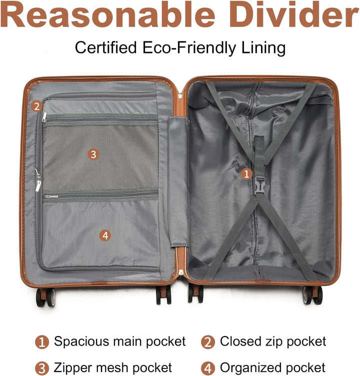 British Traveller Koffer Trolleys Set Hartschalenkoffer Reisekofferset 100% PP Handgepäck Rollkoffer