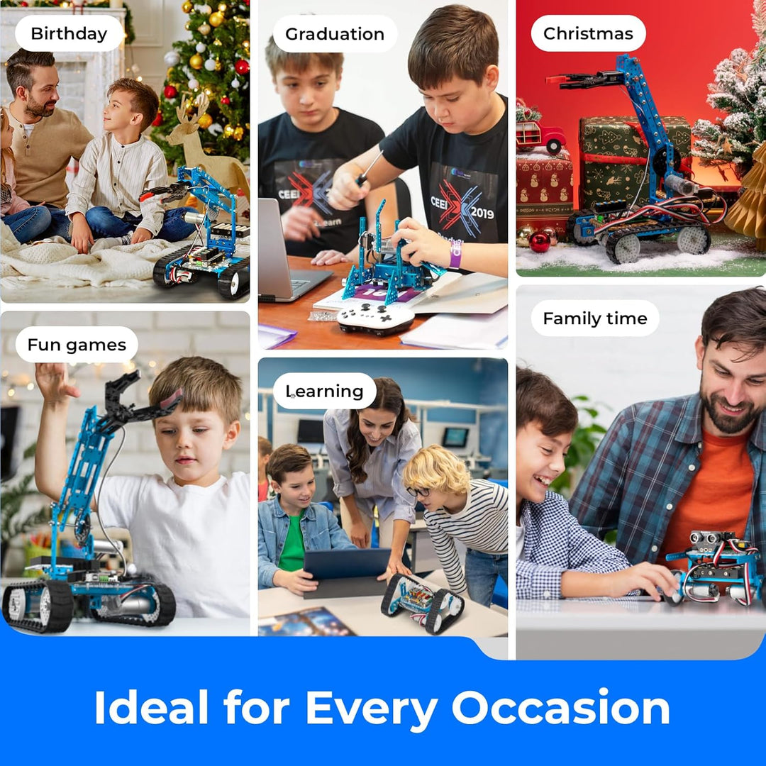 Makeblock mBot Ultimate Roboter Bauen 10 in 1, 160+ Mechanische Bauteile Module für Programmierung E