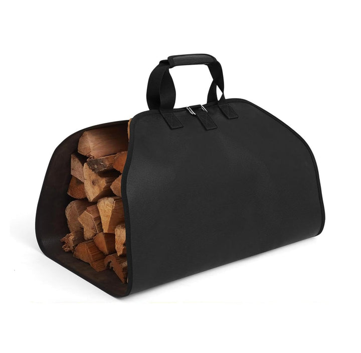 Brennholztasche und feuerfeste Kaminmatte, tolles Geschenk für die Hütte, grosse Brennholz-Tragetasc