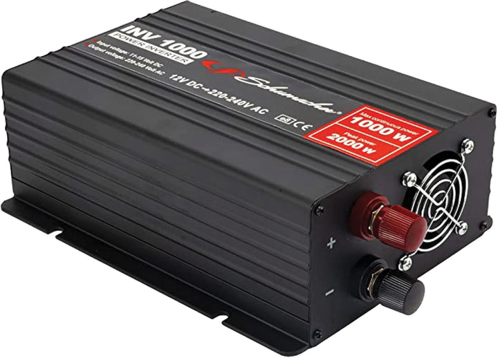Schumacher INV 1000 Spannungswandler Modifizierter Sinus-Wechselrichter 12V DC > 230V AC - Dauerleis