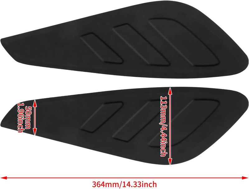 HDBUBALUS Motorrad-Kraftstofftank-Knieschoner aus Gummi, Seitenteile, Protektoren, Aufkleber für Pan