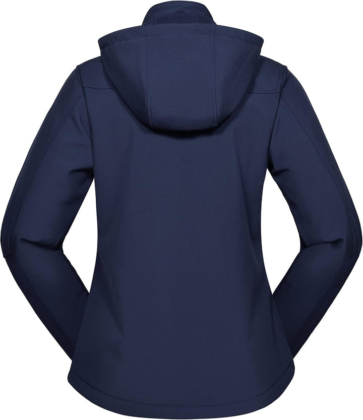 Little Donkey Andy Softshelljacke für Damen mit abnehmbarer Kapuze, Fleecefutter und Wasserabweisend