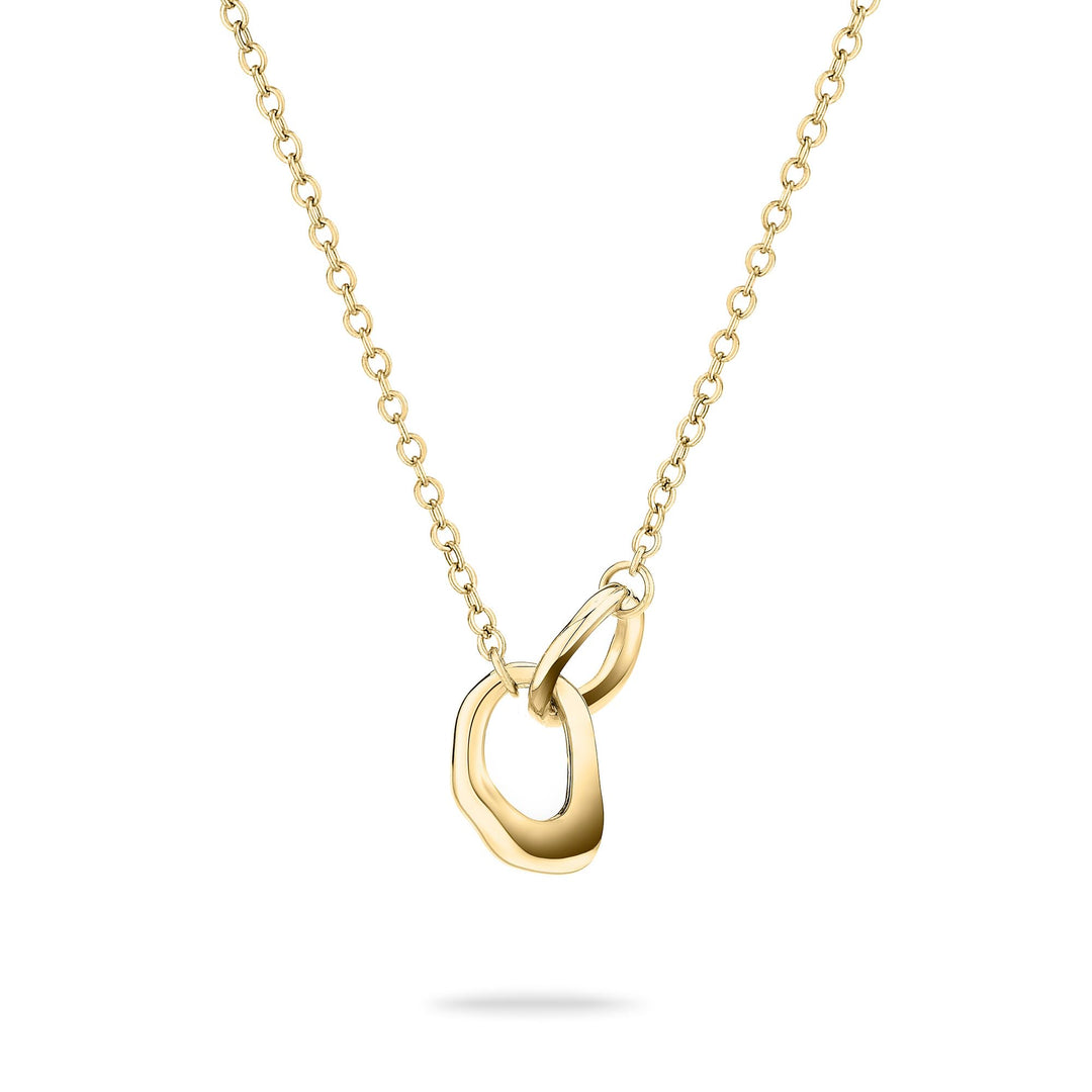 Tamaris Halskette für Damen, Halsschmuck mit Anhängern wasserfest aus Edelstahl Organics / Gold, Org