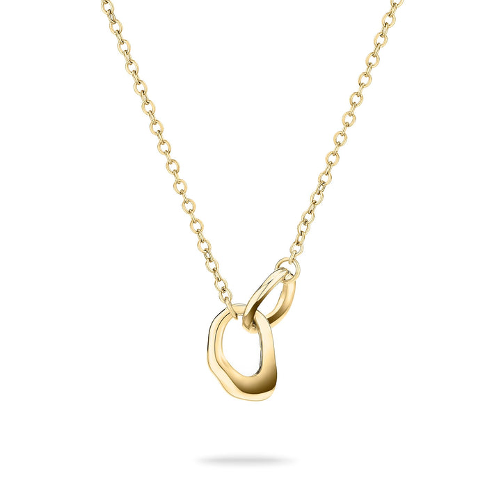 Tamaris Halskette für Damen, Halsschmuck mit Anhängern wasserfest aus Edelstahl Organics / Gold, Org