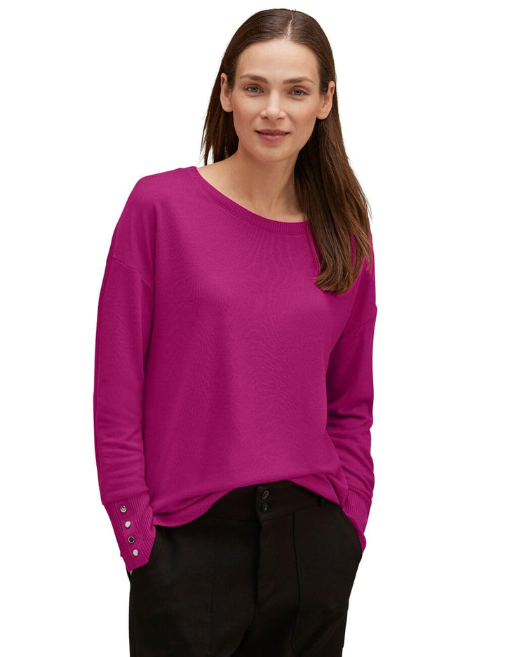 Street One Damen Langarmshirt 36 Bright Cozy Pink, 36 Bright Cozy Pink