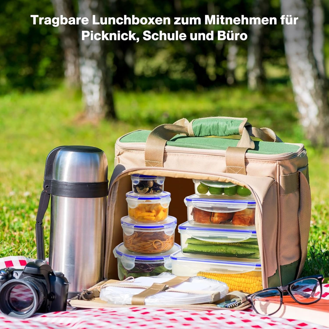 YASHE 32er Frischhaltedosen mit Deckel, Luftdichte Aufbewahrungsbox, BPA-Frei kunststoff Aufbewahrun