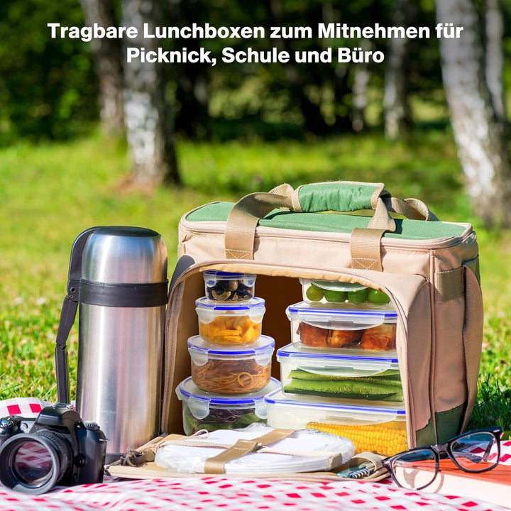 YASHE 32er Frischhaltedosen mit Deckel, Luftdichte Aufbewahrungsbox, BPA-Frei kunststoff Aufbewahrun