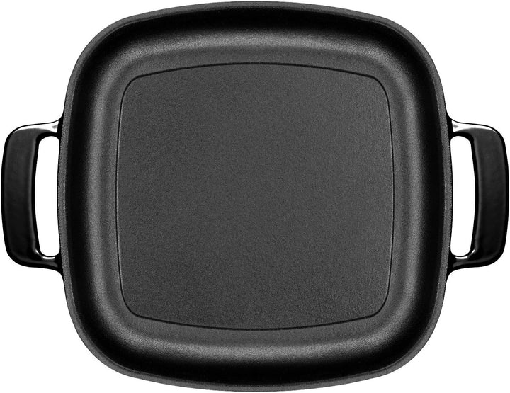 BRA Effektives Eisen Quadratischer Grillrost, hergestellt aus Gusseisen ESM, Metall, grau, 24 cm Qua