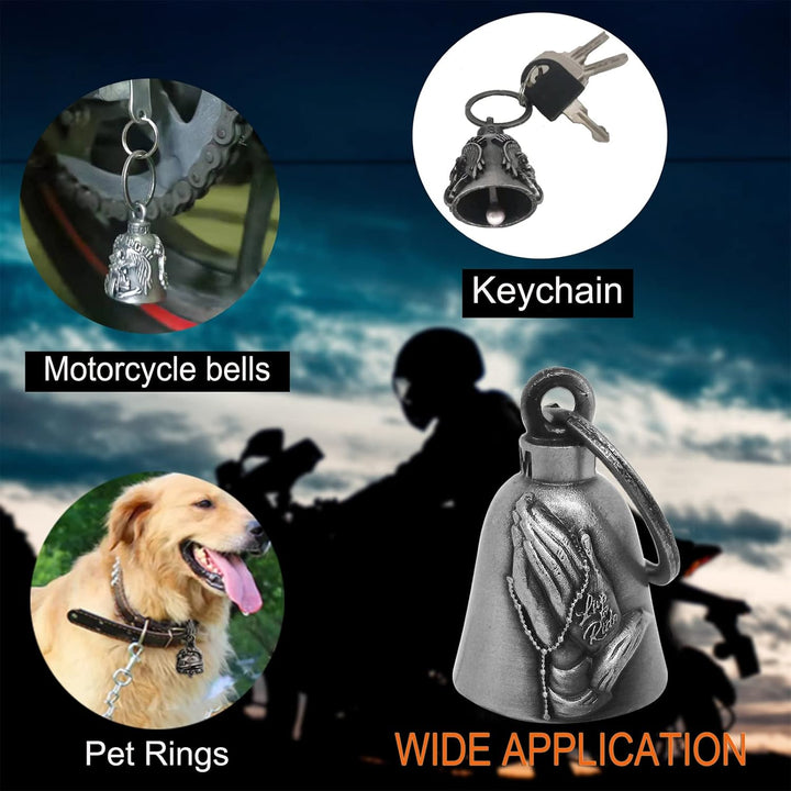 Dream Apparel Motorrad Guardian Bell Biker Bell Hanger, Gremlin Bell Schlüsselanhänger für Glück, Hä