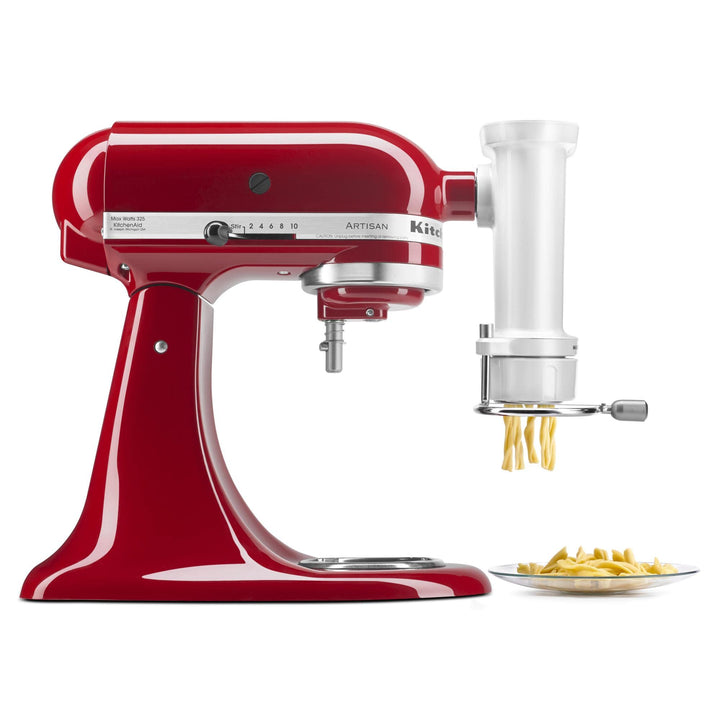 KitchenAid KSMPEXTA Nudelpresse-Aufsatz, Edelstahl, Weiss/opulenter Garten, Nudelpresse-Aufsatz