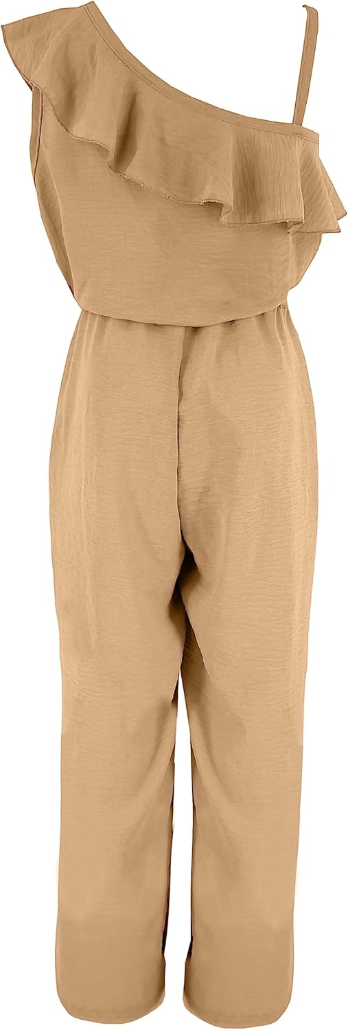 8817 Mädchen-Overall mit langer Latzhose, lässig 12 Jahre braun, 12 Jahre braun