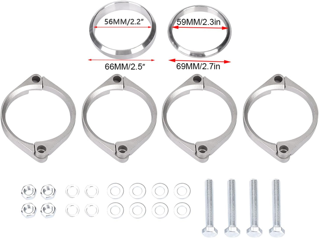Verrostet auspuff flansch schalldämpfer zurück kasten reparatur klemmhalterungen fit für e46 m3