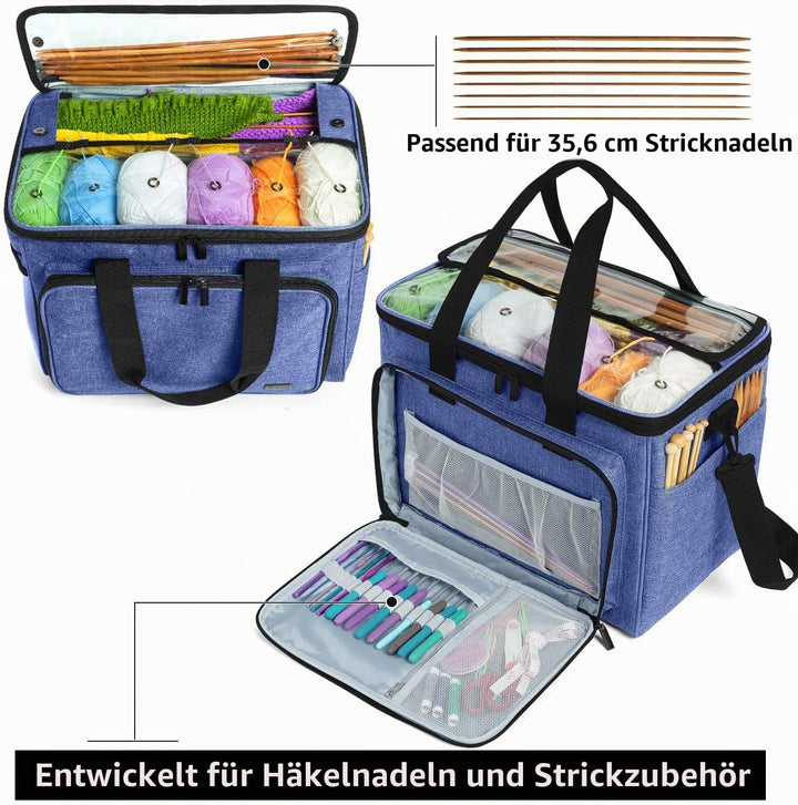 Teamoy Aufbewahrungstasche für Wolle, die geeignet zum Transportieren von Strick-/Häkeln Wolle ist u