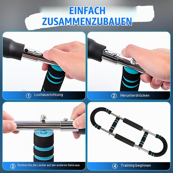 Adjustable Twister Arm Trainer for Men and Women - U-Shaped Chest Expander Twister Arm Exerciser wit