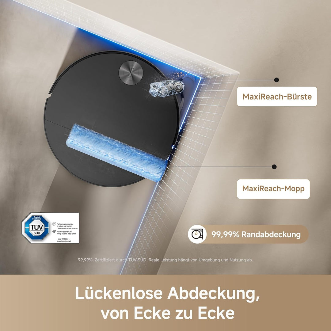 Mova S70 Roller Saug- und Wischroboter, Frischwasser-Wischen, 28.000 Pa, DToF+Linienlaser Hindernisv