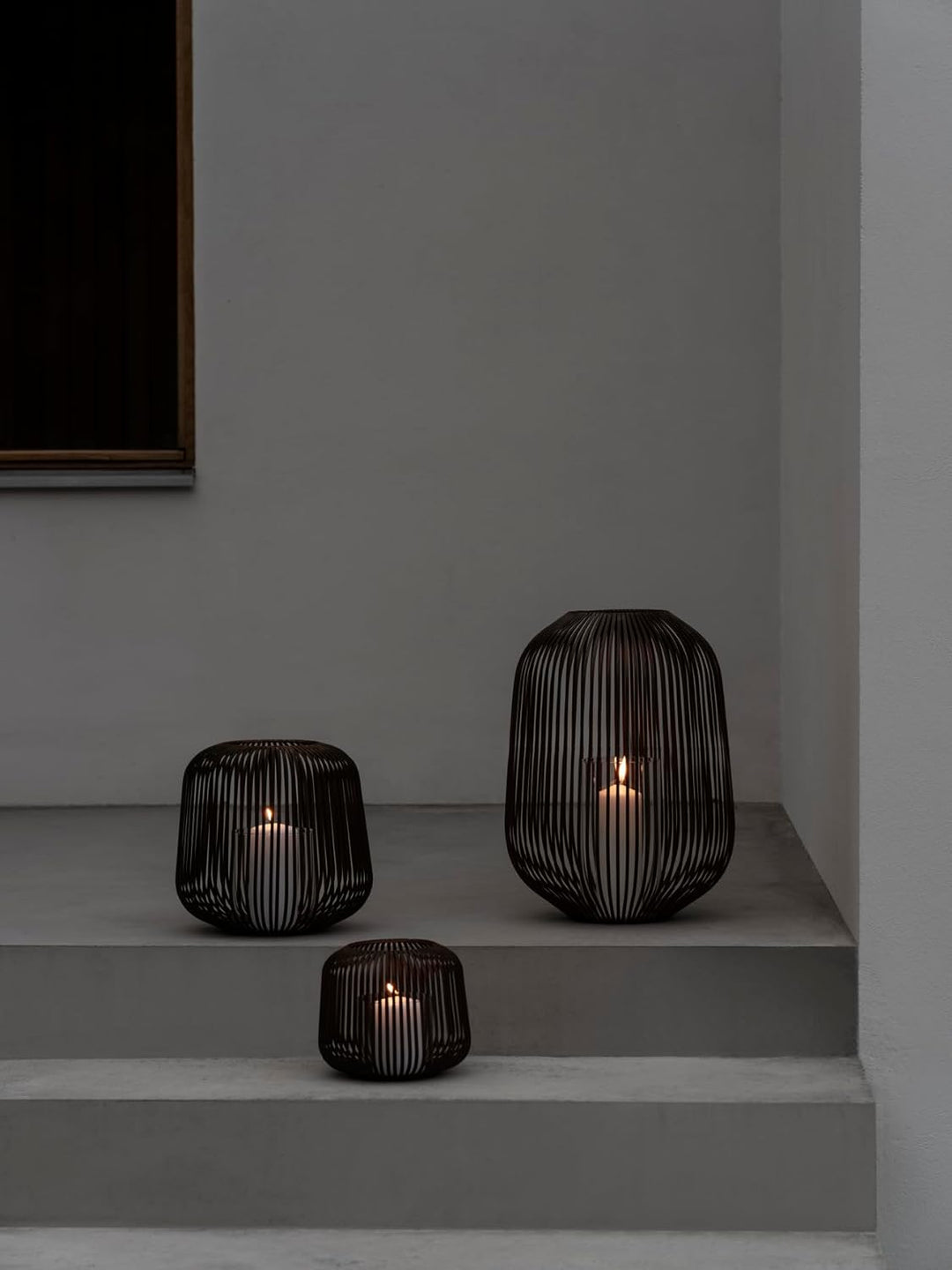 blomus Laterne -LITO- Farbe Schwarz Kerzenhalter Windlicht (S) 20 x 20 x 17cm (65931), S