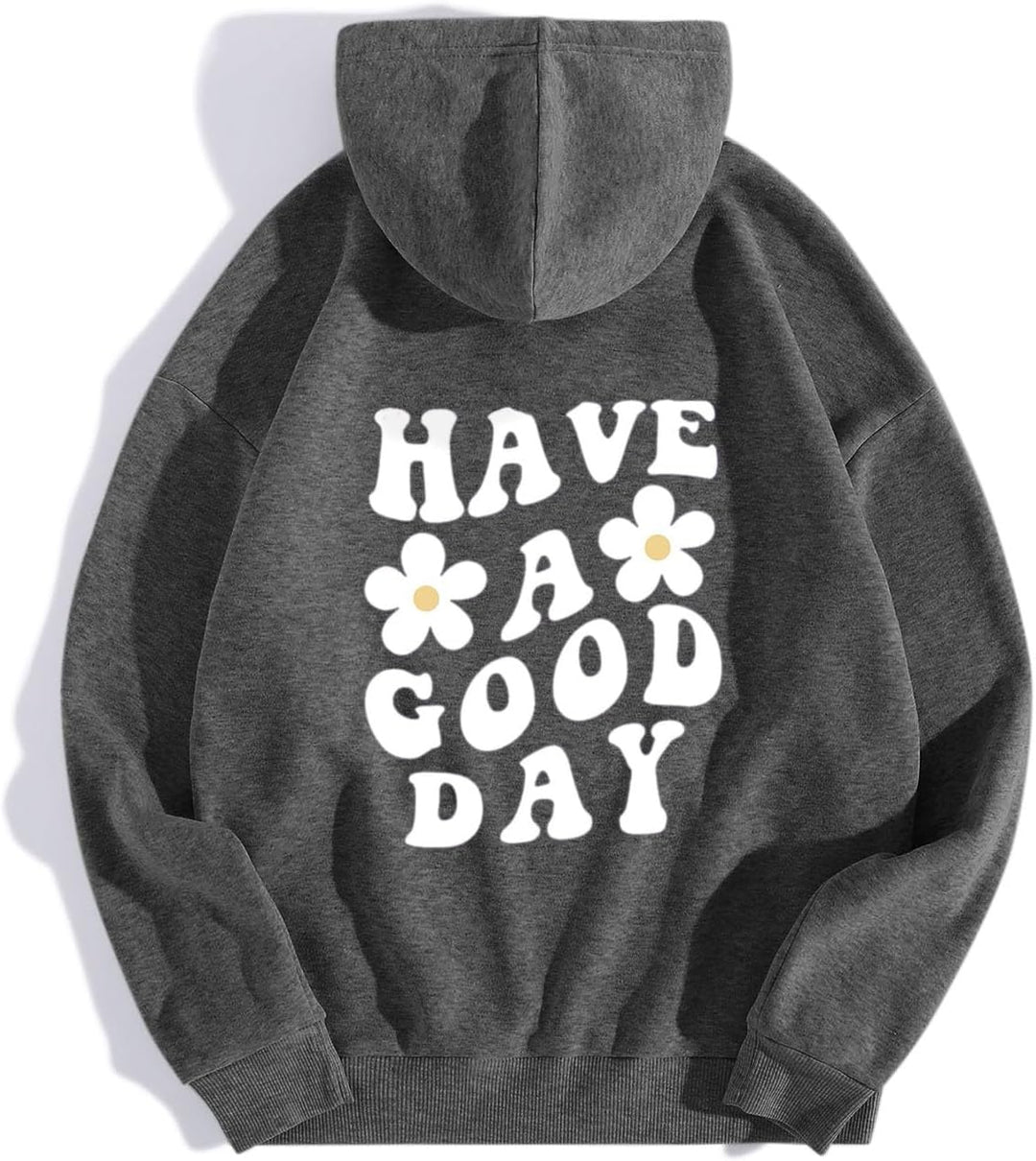 Pullover Teenager Mädchen Teenager Mädchen Pullover Locker mit Kapuze Kapuzenpullover Letter Print H