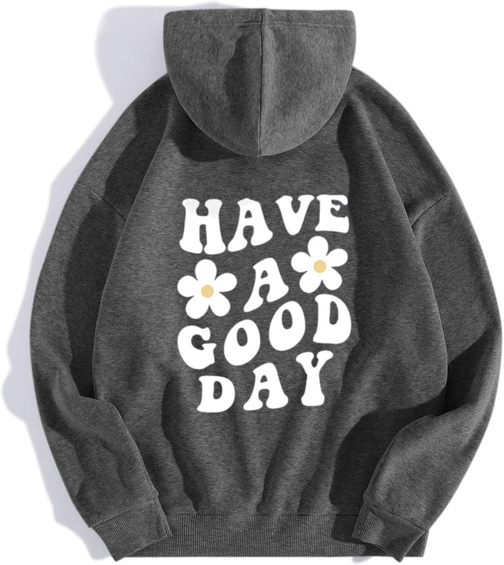 Pullover Teenager Mädchen Teenager Mädchen Pullover Locker mit Kapuze Kapuzenpullover Letter Print H