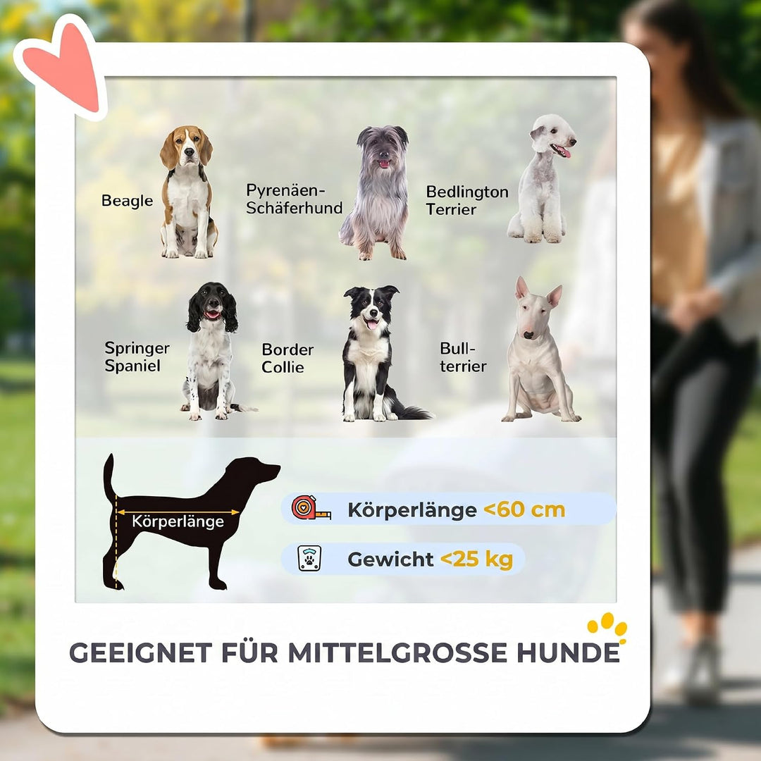 PawHut Hundewagen Hundebuggy klappbar für grosse Hunde &amp; Katzen bis 30 kg Katzenbuggy mit Kissen Net